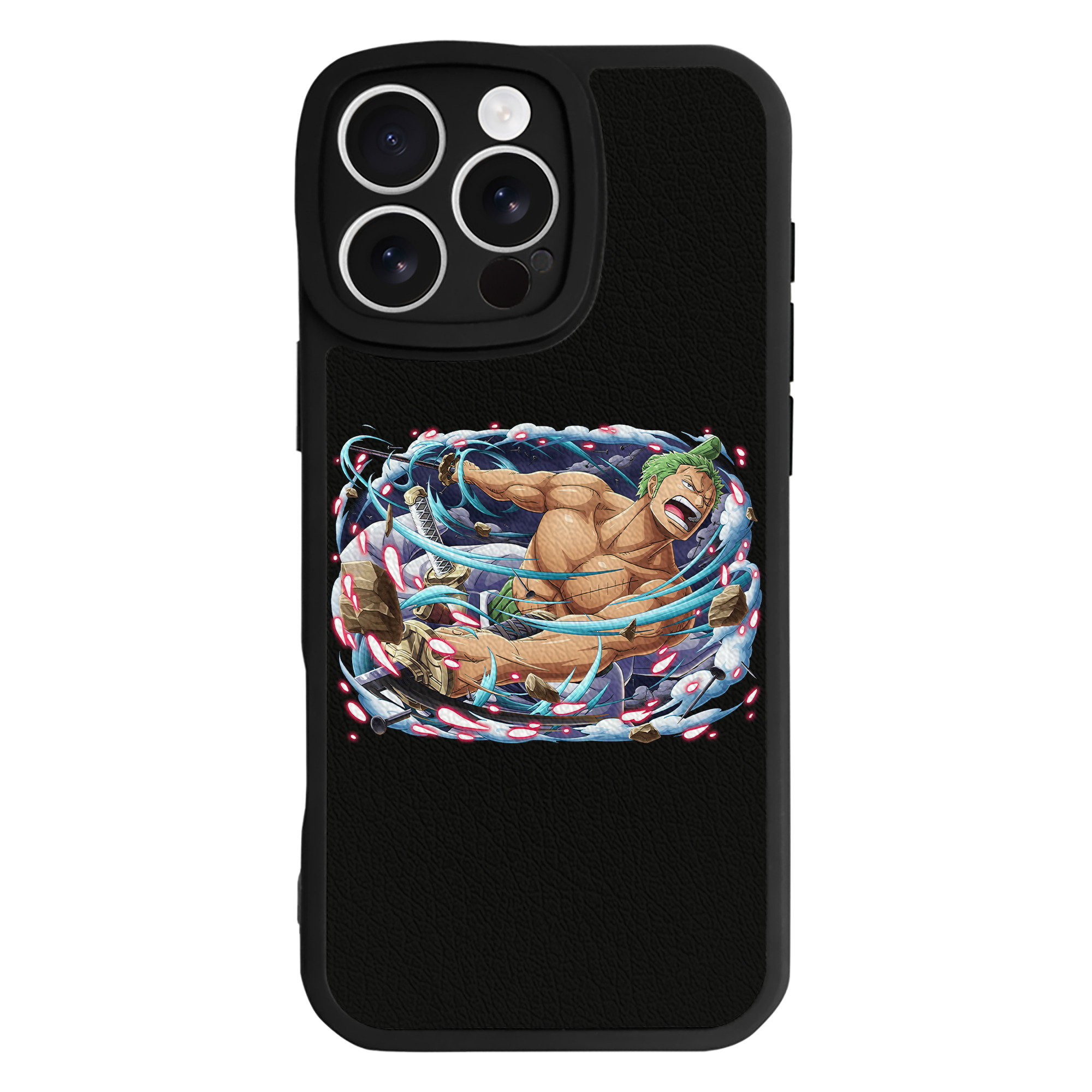 （画像用） ワンピース ロロノア・ゾロ ONE PIECE Roronoa Zoro 【iPhone 16シリーズ対応】シリコンスマホケース（レザー調） 材質：シリコン